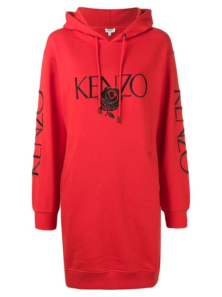 Kenzo logo hoodie dress - Red