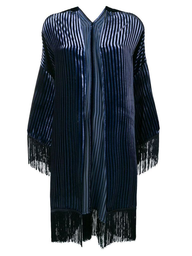 Antonelli striped velvet jacket - Blue