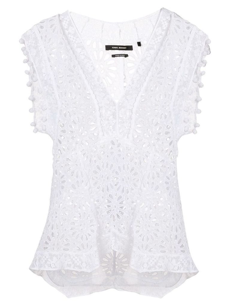 Isabel Marant Kerro perforated blouse - White