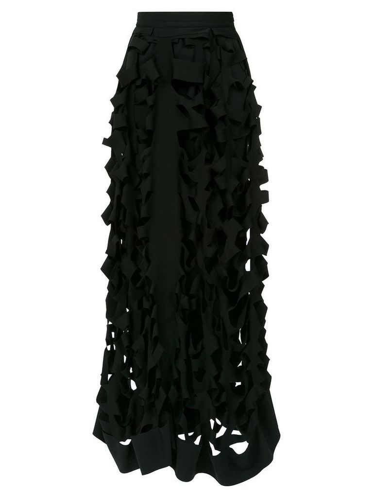 Gloria Coelho cut out pattern skirt - Black