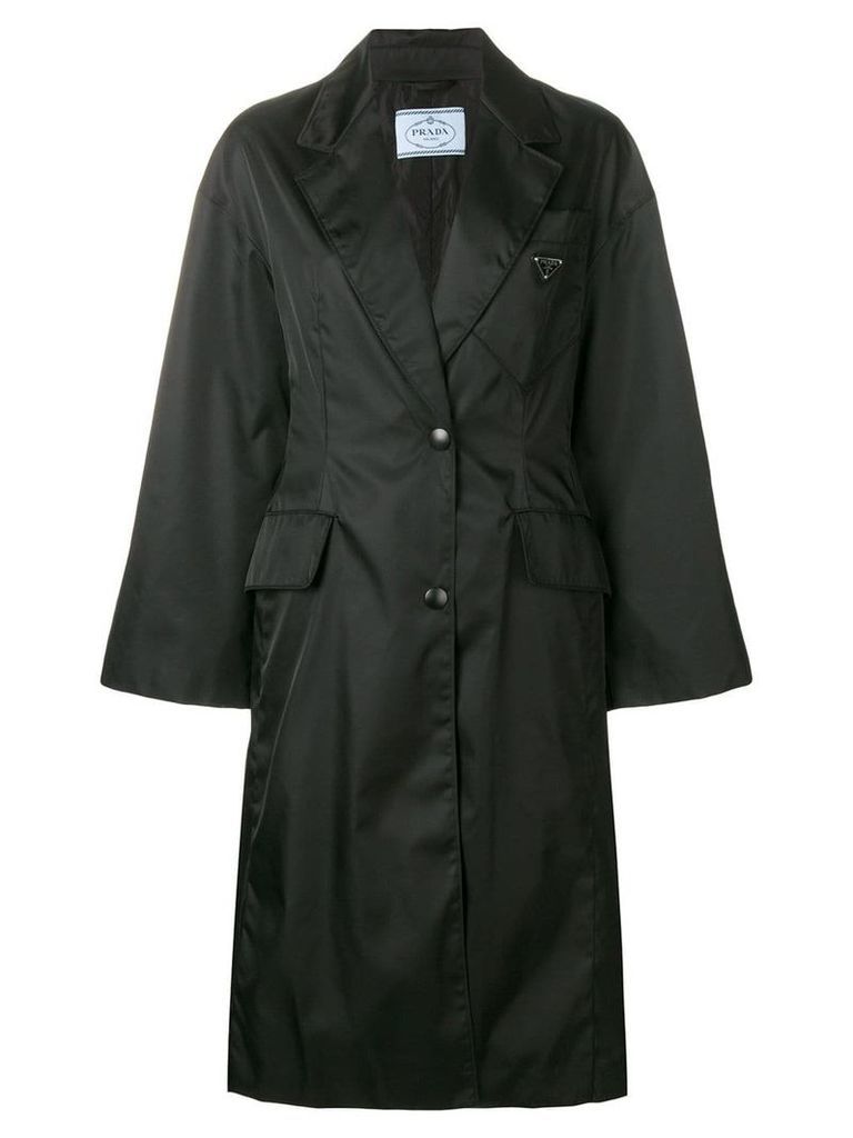 Prada single breasted coat - Black