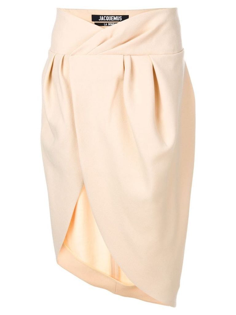 Jacquemus asymmetric wrap skirt - Neutrals