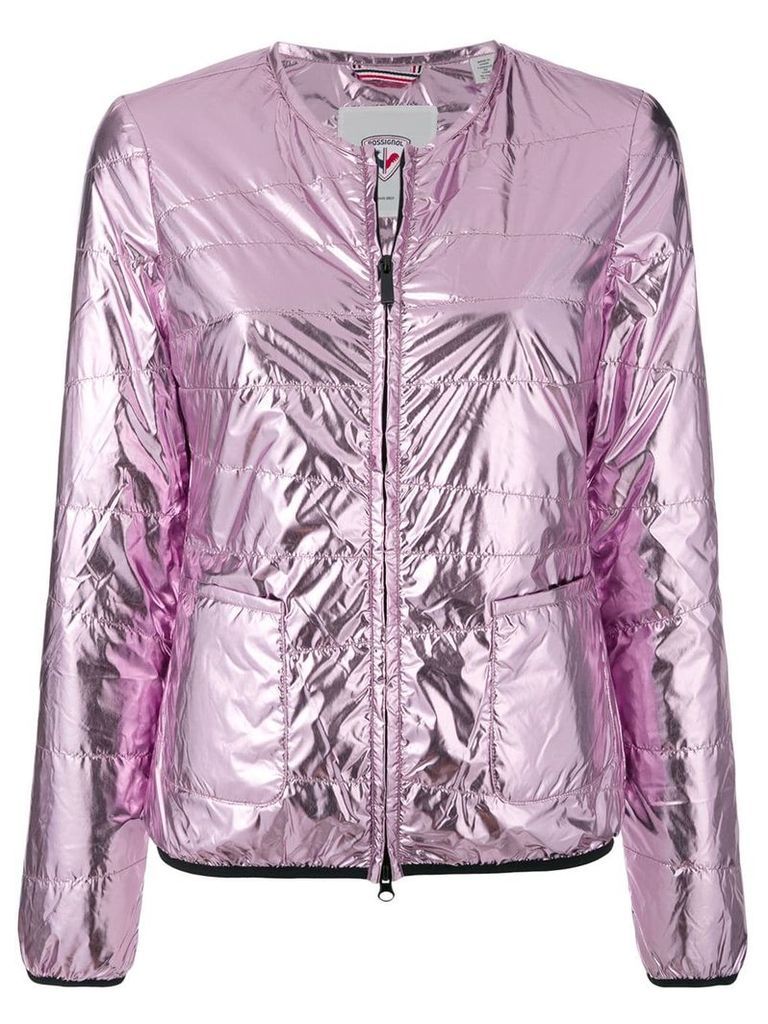 Rossignol collarless laminated jacket - Pink