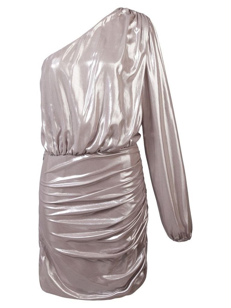 Michelle Mason one sleeve mini dress - Metallic