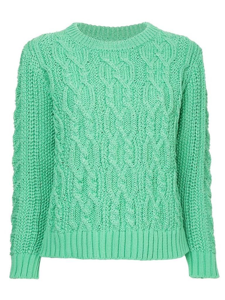COOHEM cable knit jumper - Green