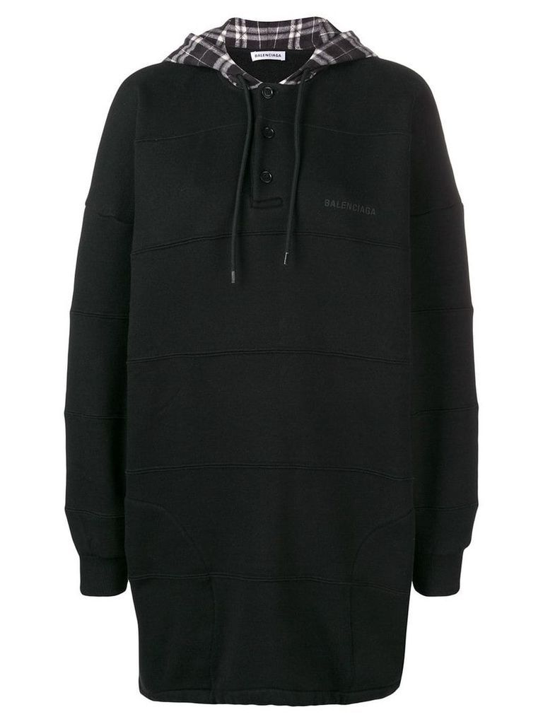 Balenciaga patchwork hoodie - Black