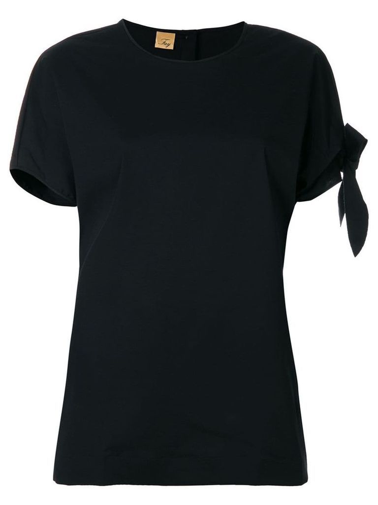 Fay side tie T-shirt - Black