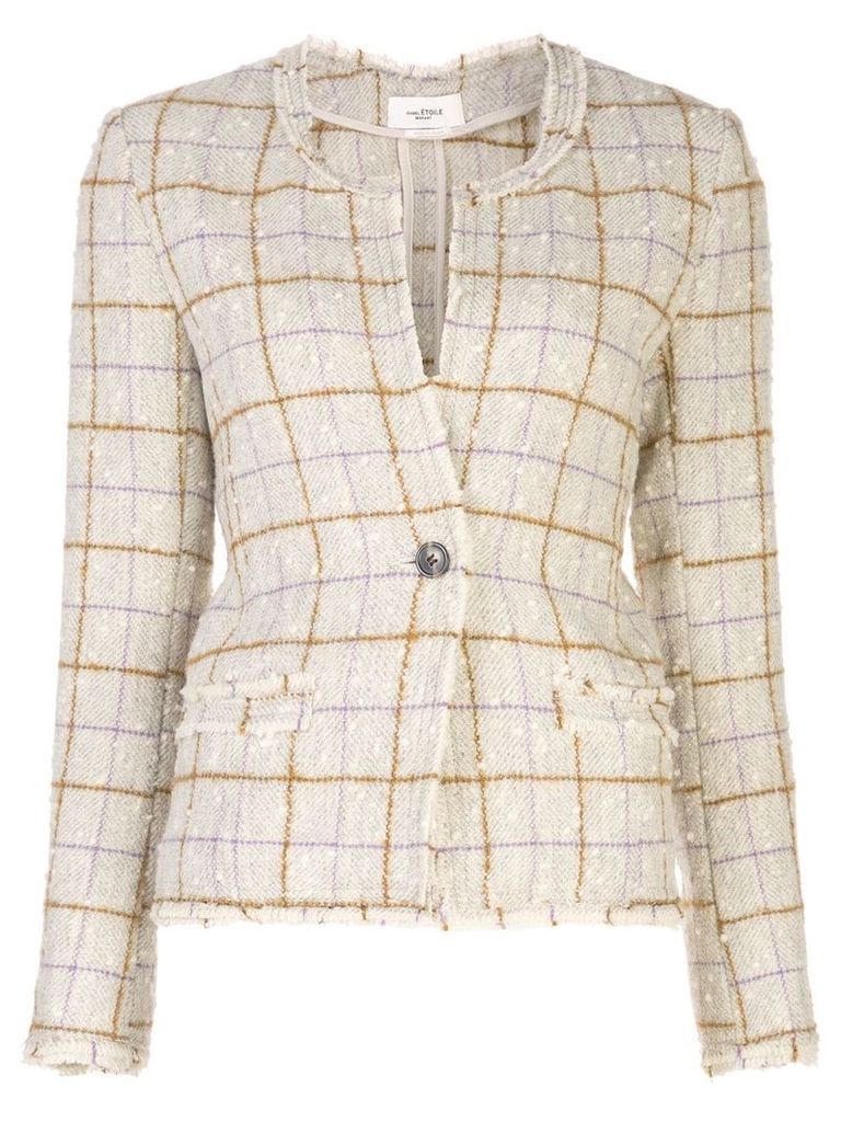 Isabel Marant Étoile checked bouclé-tweed jacket - Brown