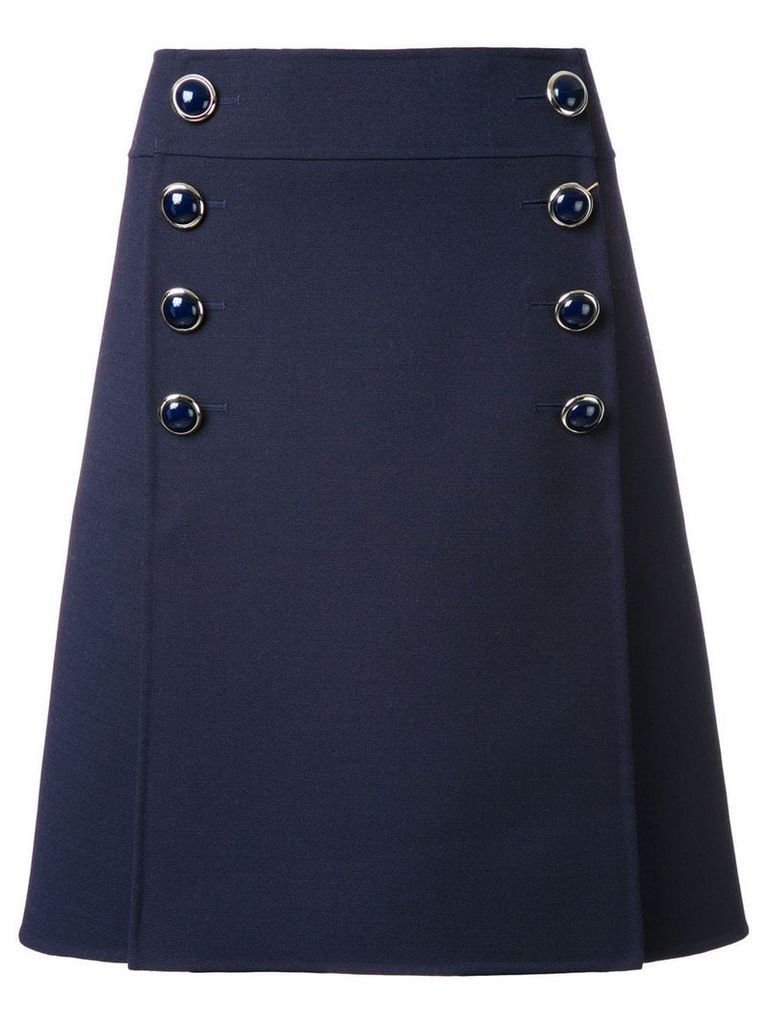 Michael Kors Collection buttoned A-line skirt - Blue