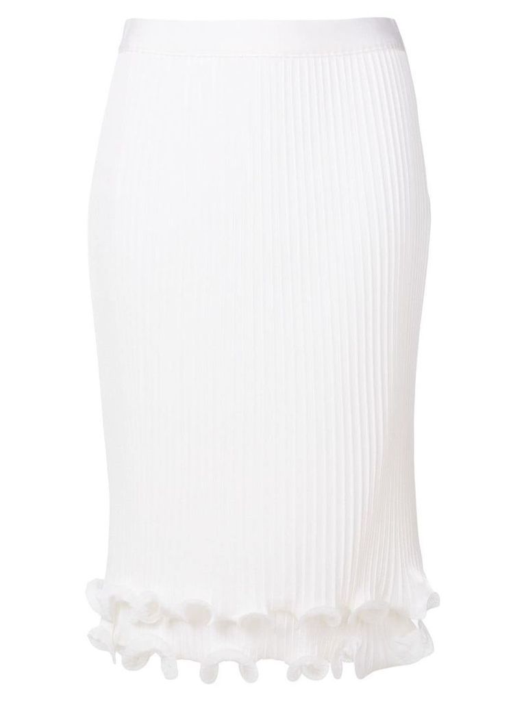Givenchy pleated ruffle pencil skirt - White