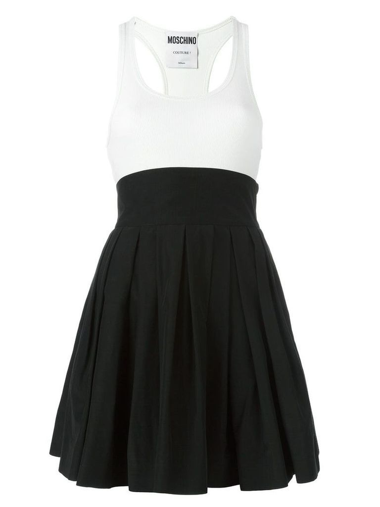 Moschino pleated skirt tank dress - Black