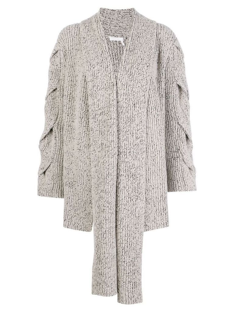 See By Chloé draped scarf detail cardigan - Neutrals