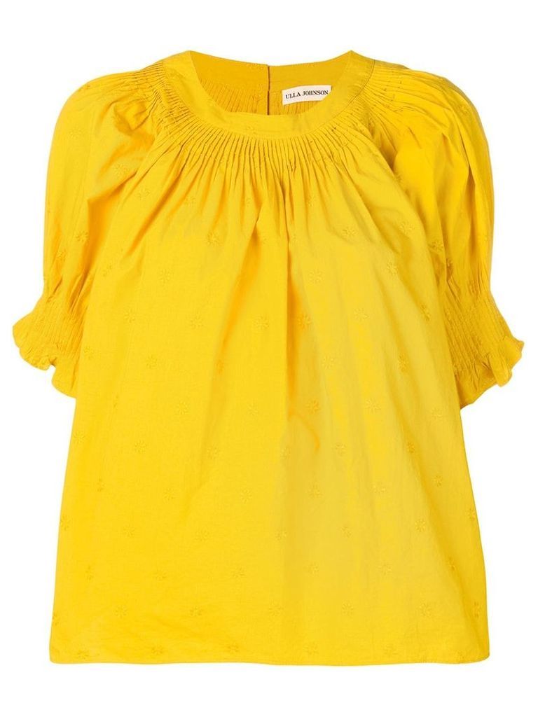 Ulla Johnson micro-pleated blouse - Yellow