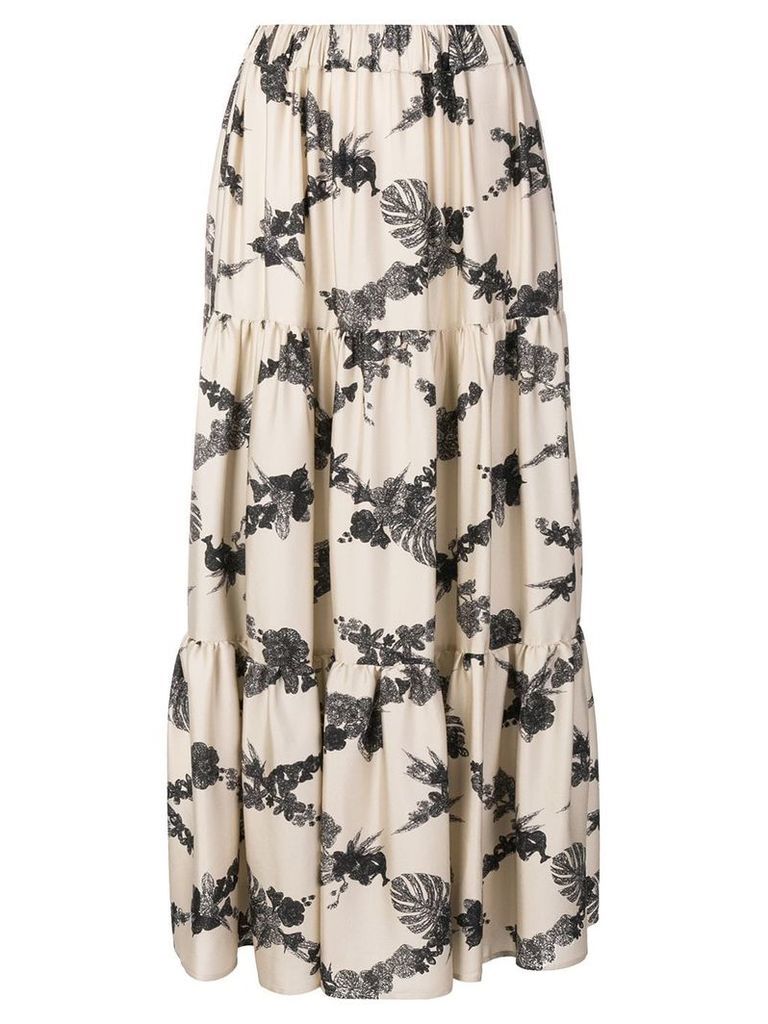 Ballantyne geometric pattern long skirt - Neutrals