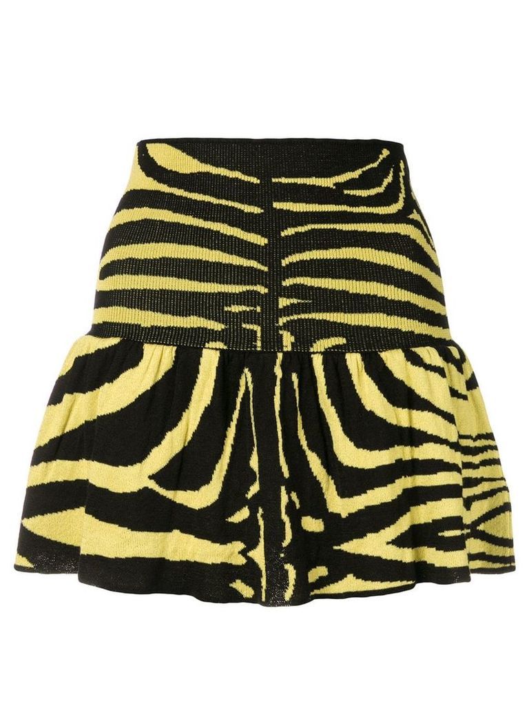 Laneus zebra print skirt - Yellow