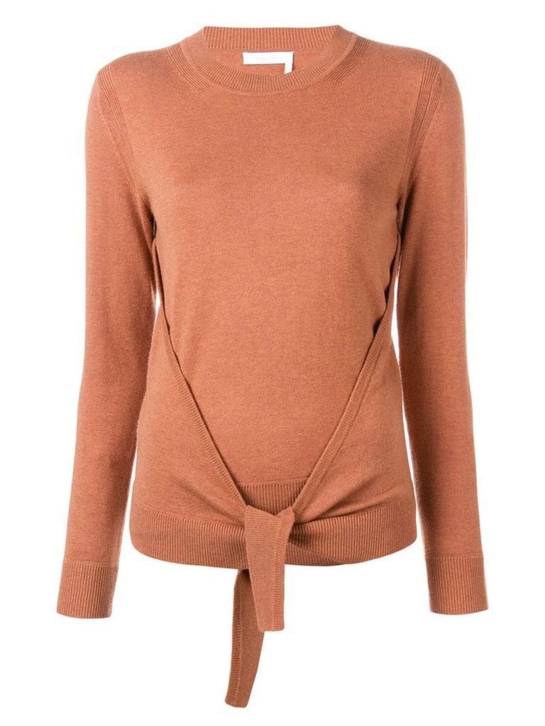 See By Chloé tie-front jumper - Brown