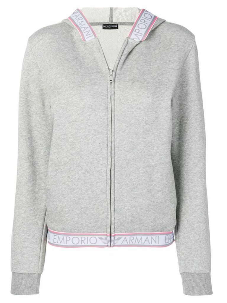 Emporio Armani logo hoodie - Grey