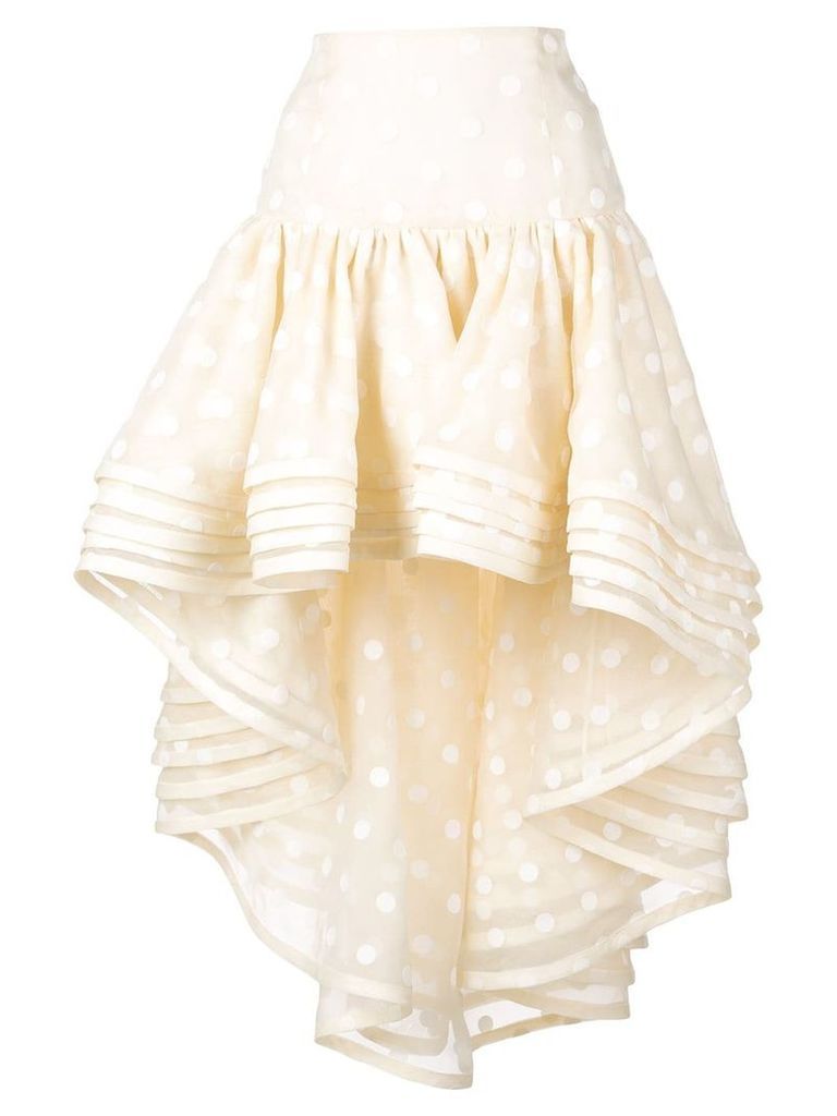 Marc Jacobs polka dot peplum skirt - White