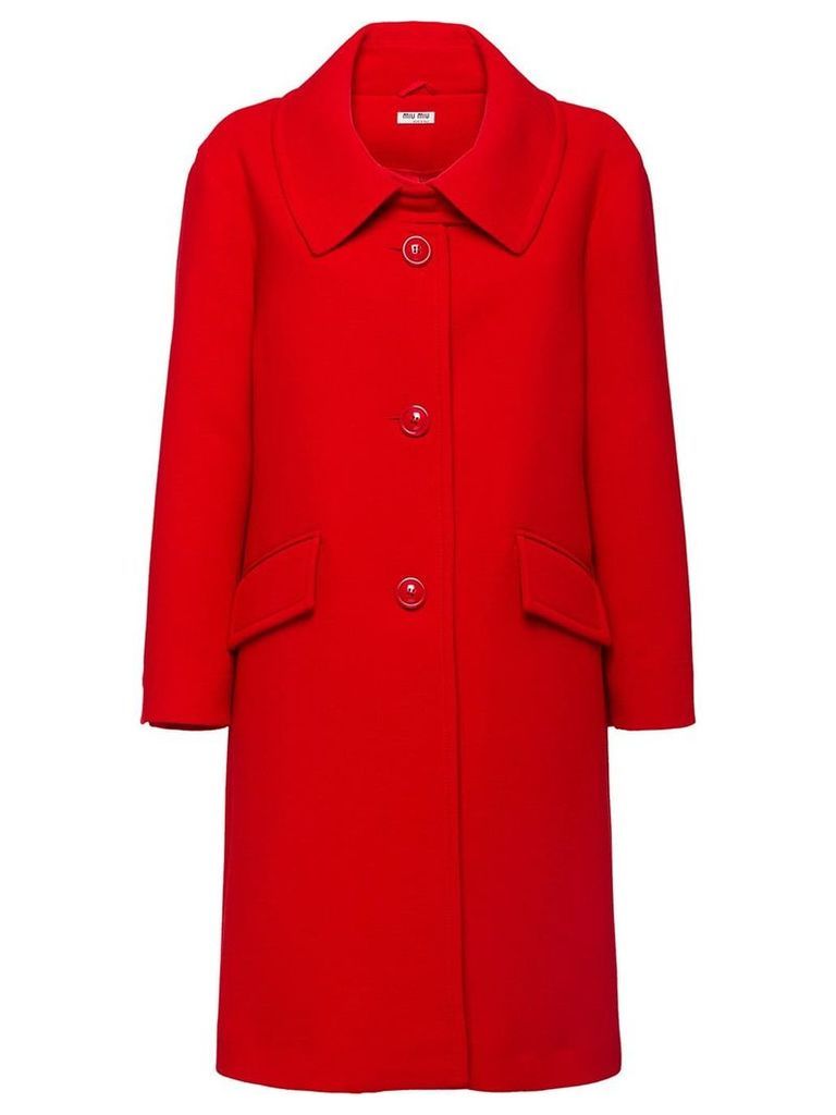 Miu Miu crepe coat - Red