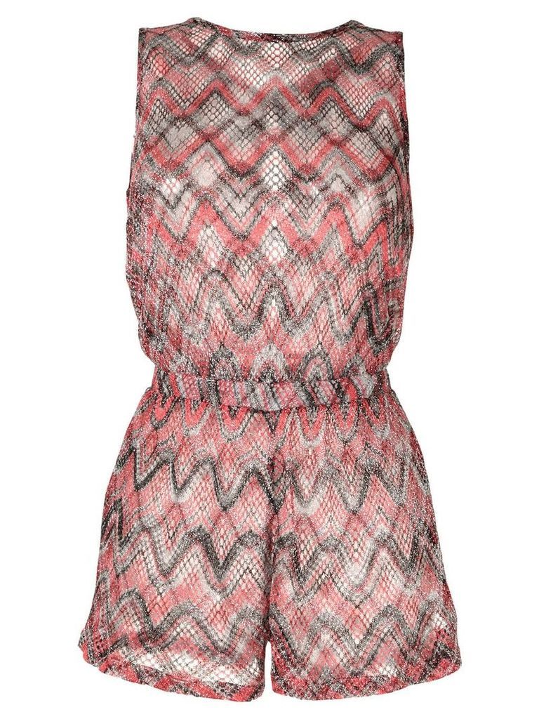 Missoni belted beach dress - Red