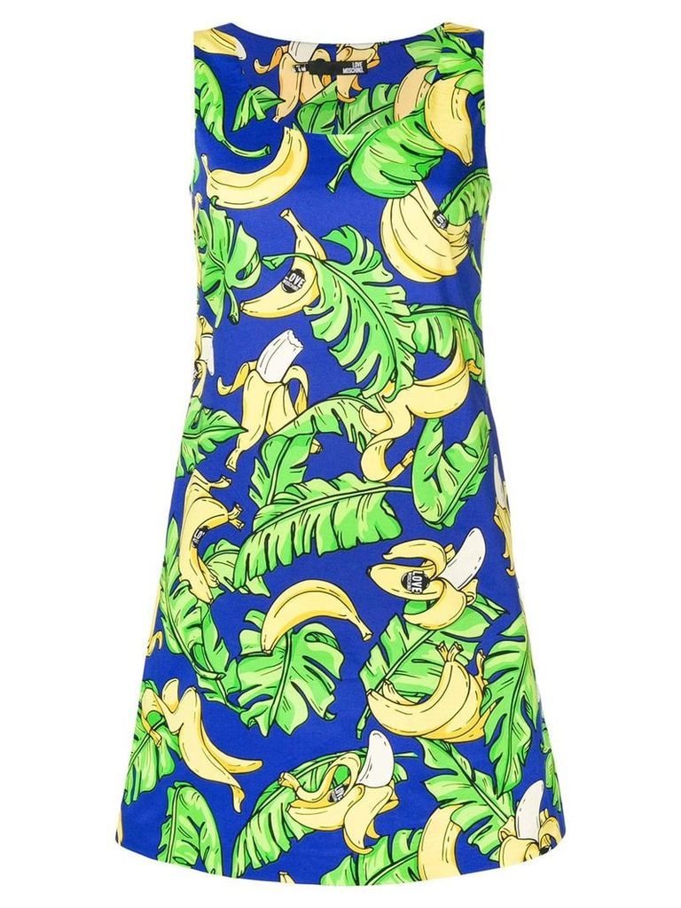 Love Moschino banana print a-line dress - Multicolour