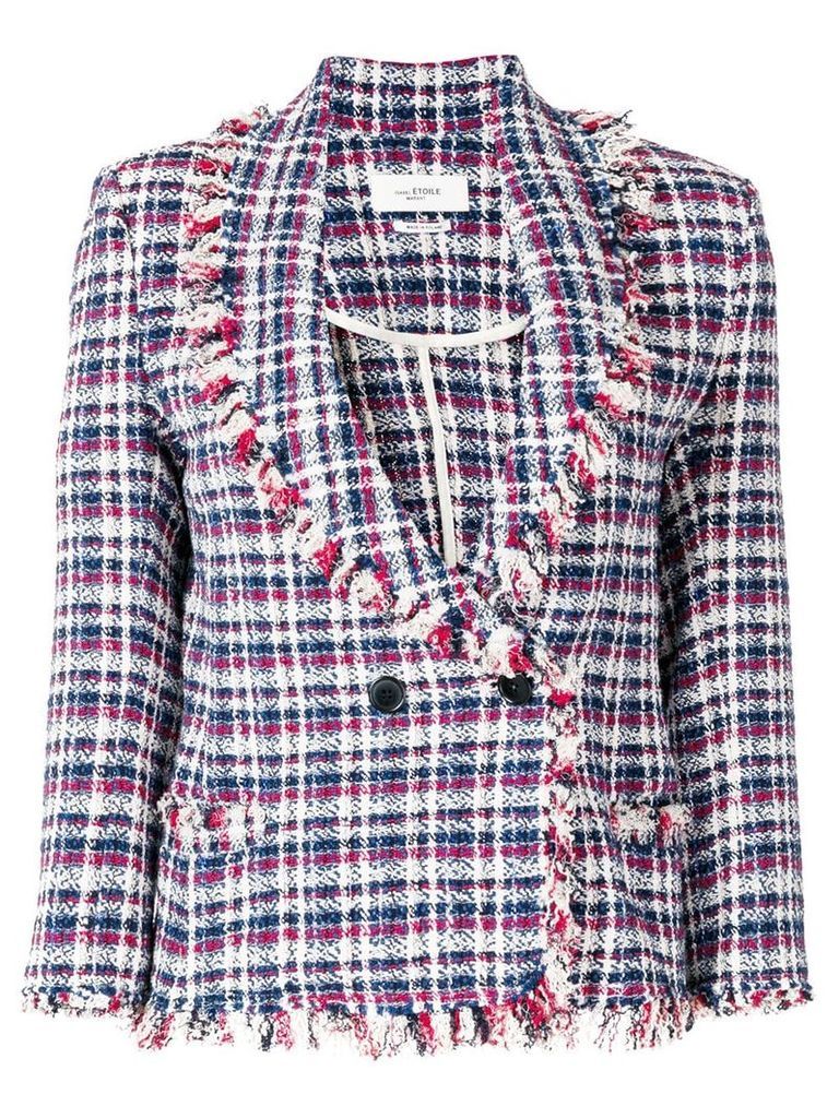 Isabel Marant Ã‰toile frayed tweed jacket - Multicolour