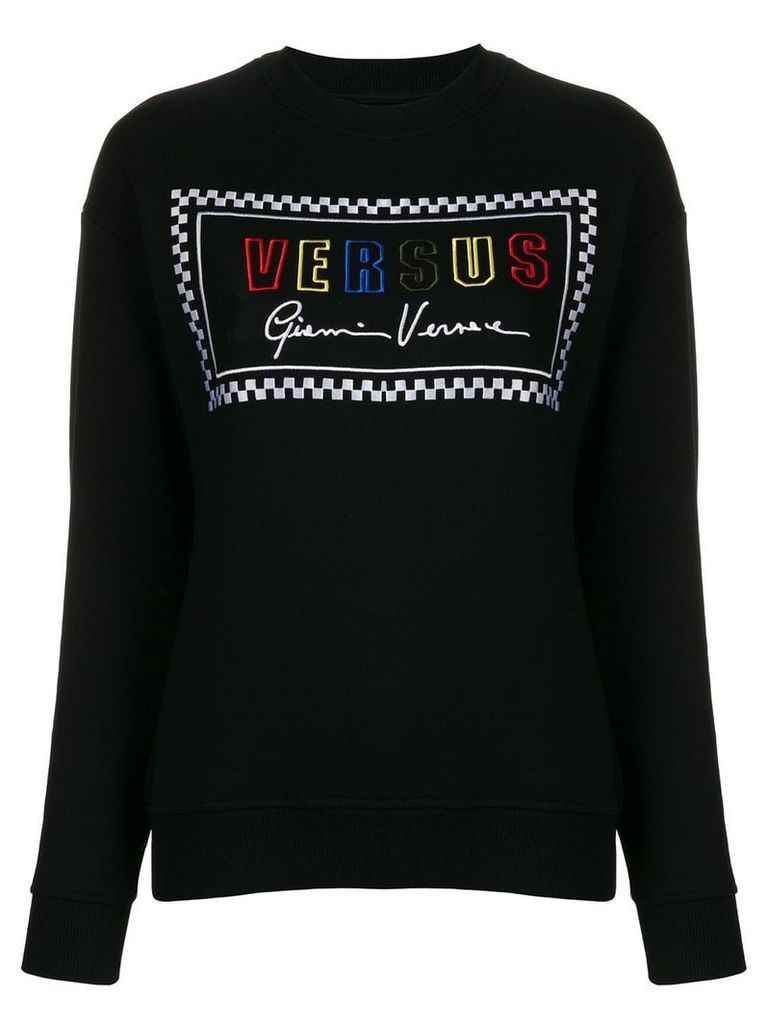 Versus embroidered logo jumper - Black