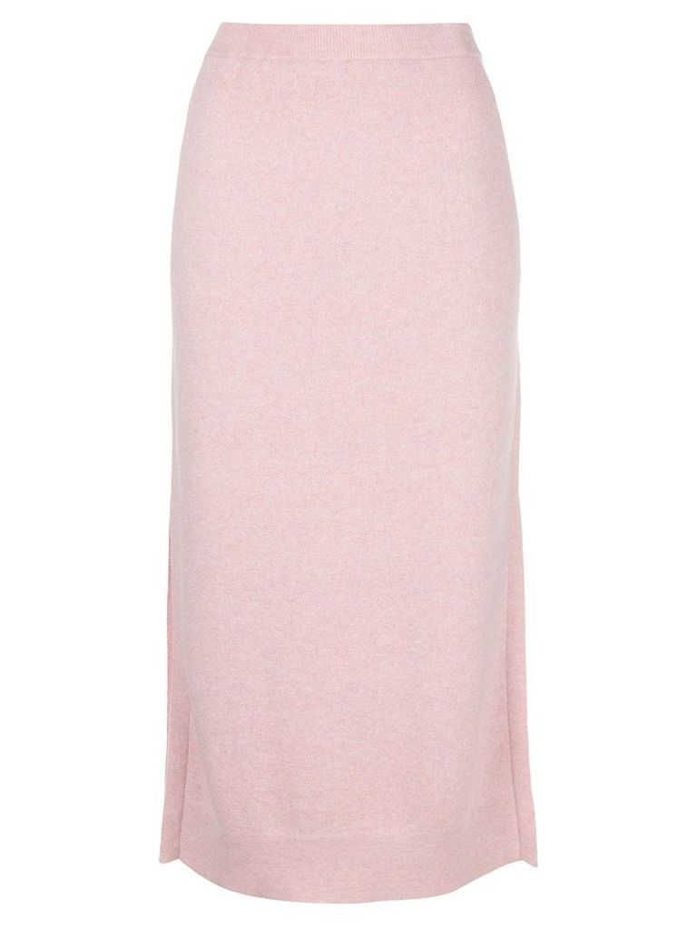Pringle Of Scotland knitted midi skirt - Pink