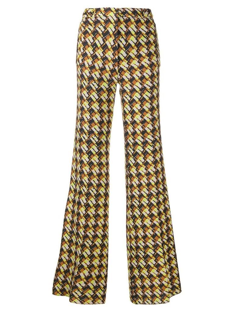 Rochas 'sixties' printed trousers - Brown