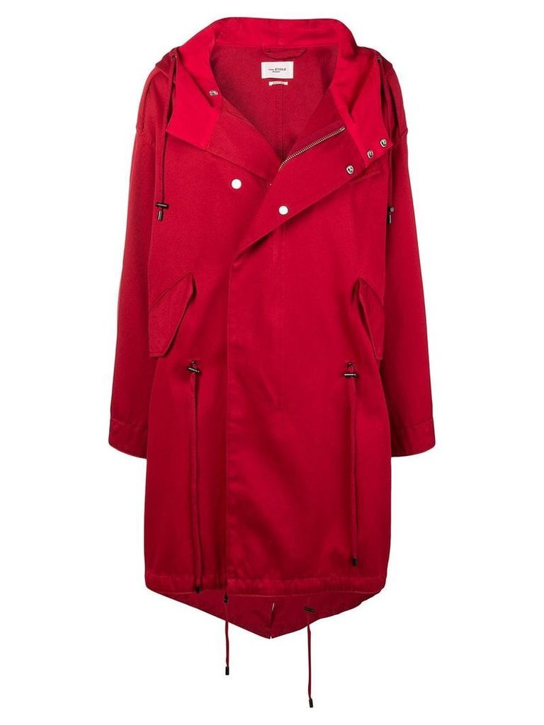 Isabel Marant Étoile Duffy hooded trench coat - Red