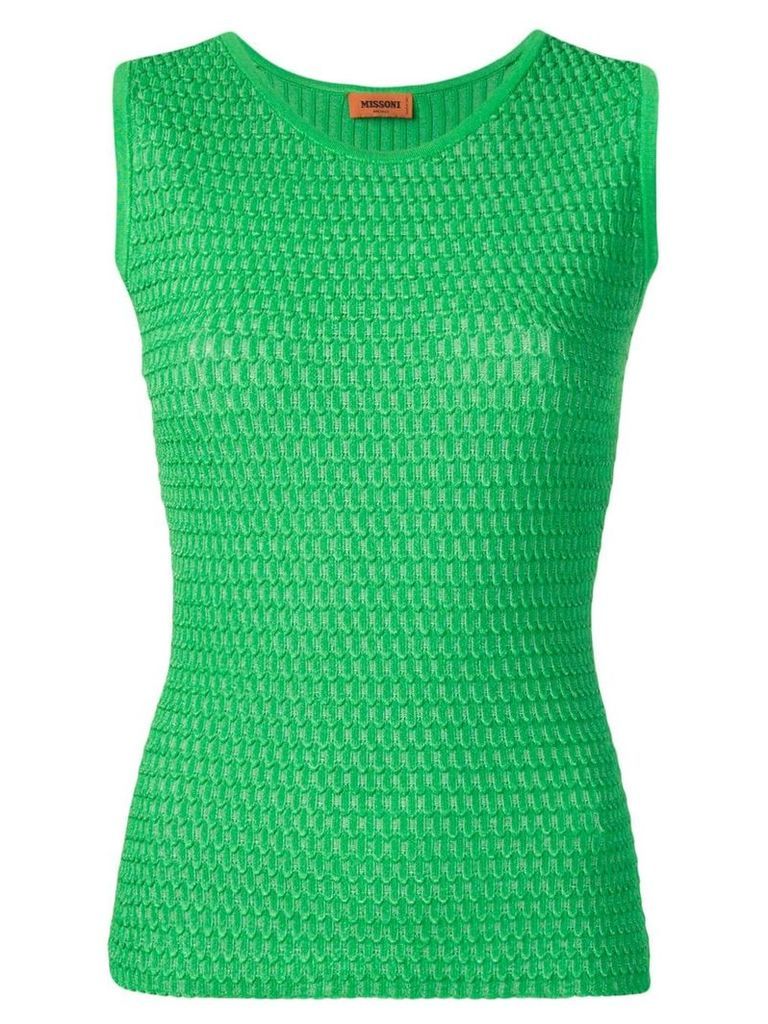 Missoni sleeveless knitted top - Green