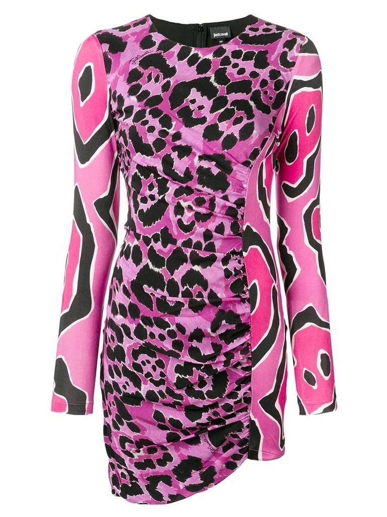 Just Cavalli fitted animal print dress - Pink