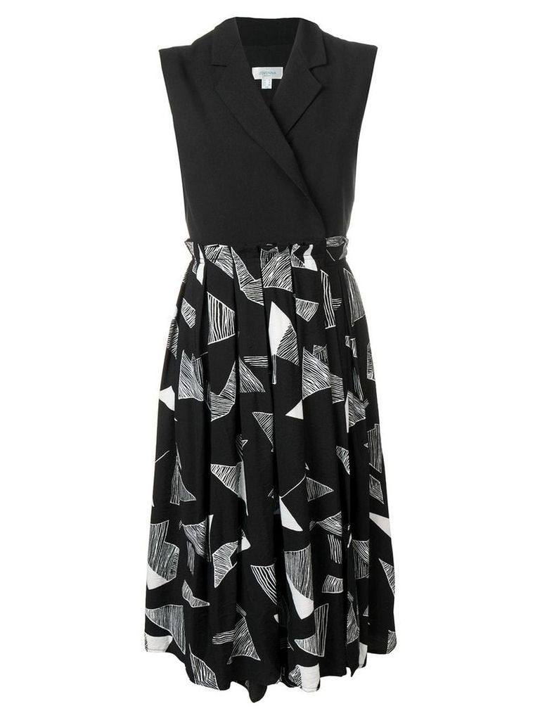 Jovonna sleeveless printed dress - Black