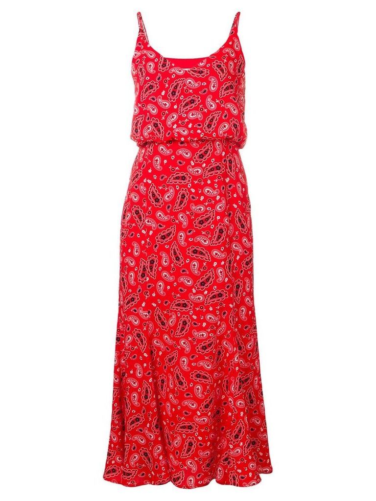 Jovonna paisley print midi dress - Red