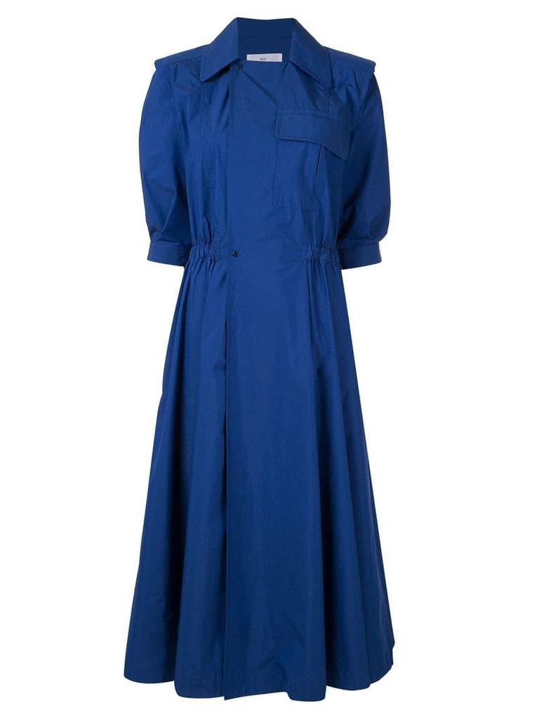 Toga notched-lapel dress - Blue
