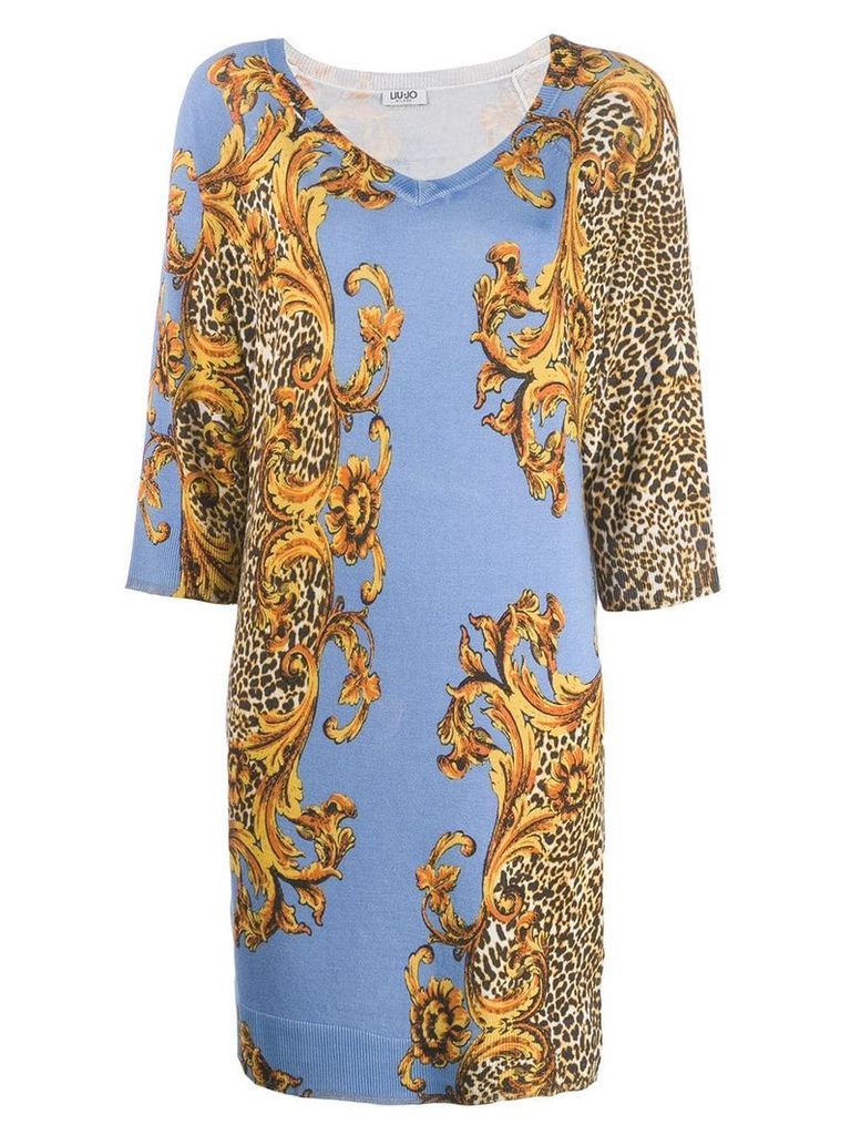 Liu Jo baroque print dress - Blue