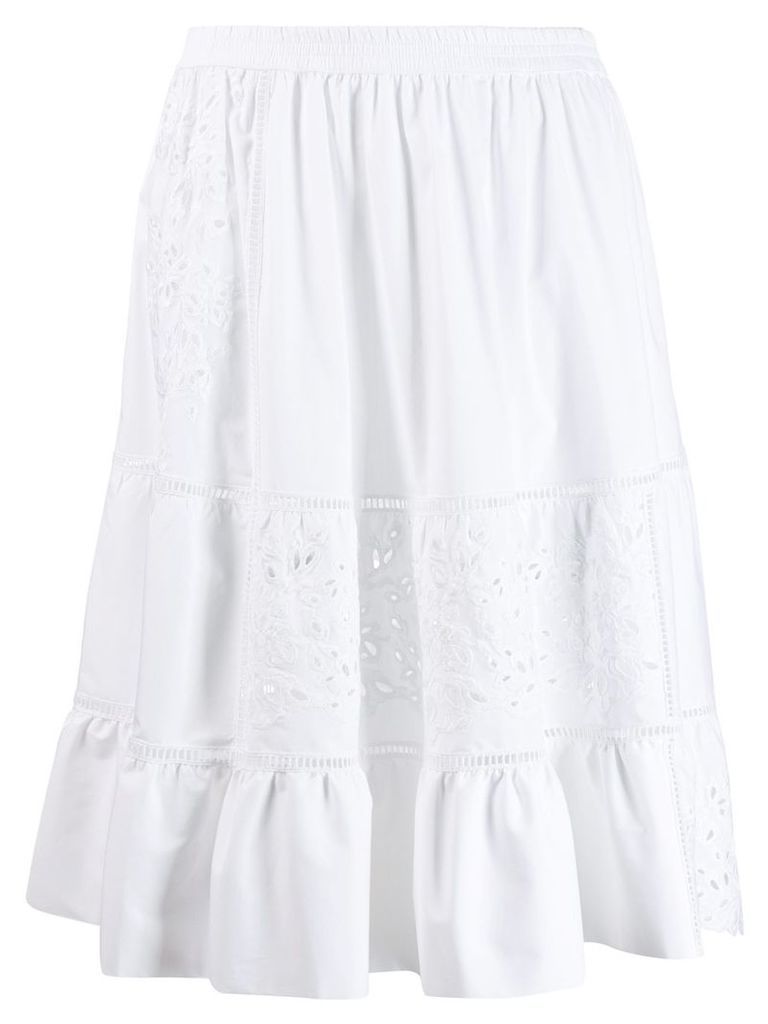 Ermanno Scervino floral detail skirt - White