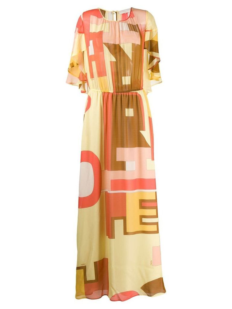 L'Autre Chose abstract print dress - Yellow