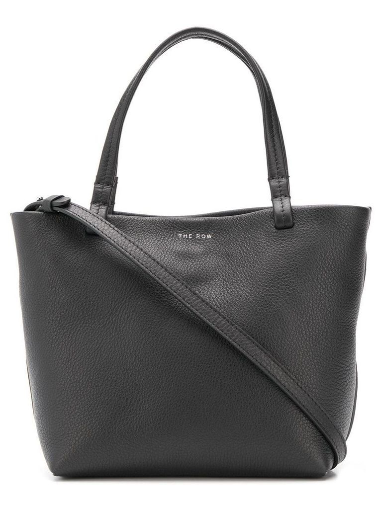 The Row pebbled texture tote - Black