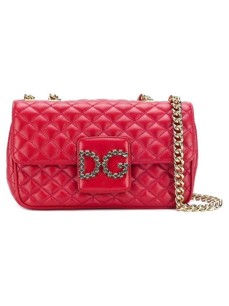 Dolce & Gabbana front logo shoulder bag - Red