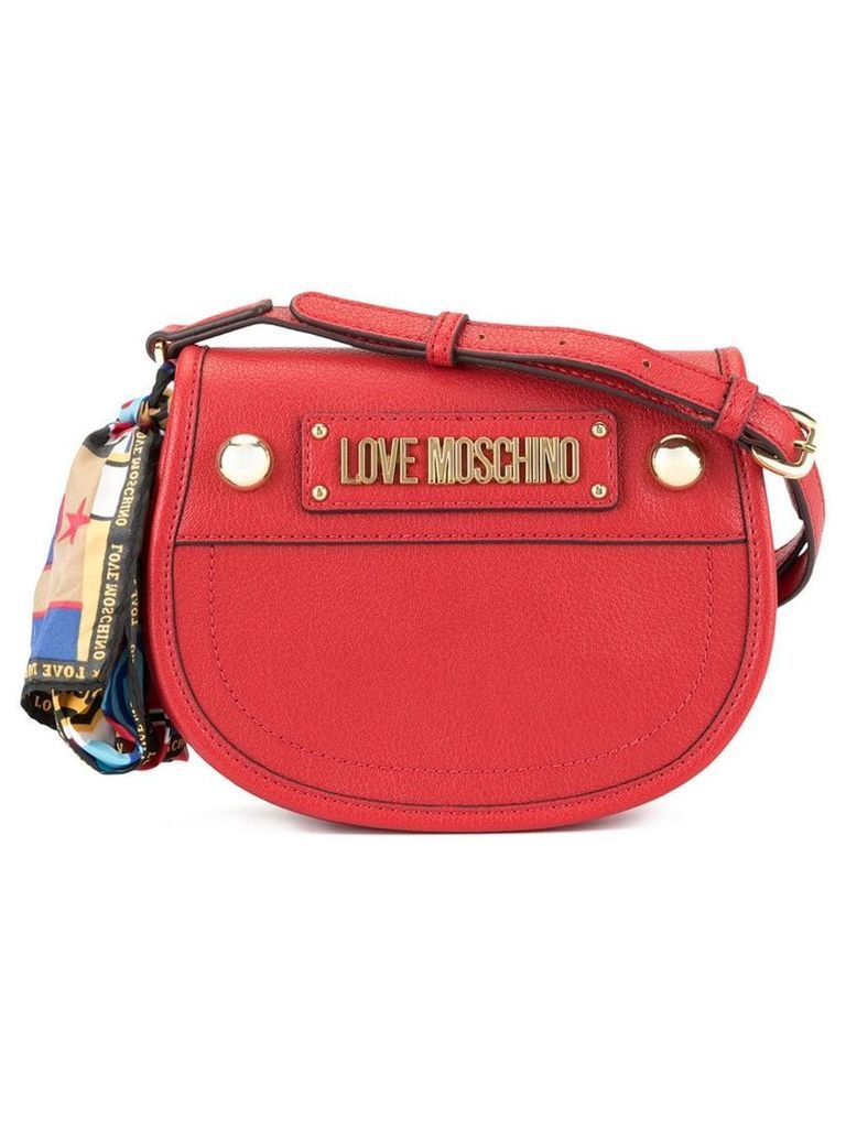 Love Moschino cross body bag with scarf - Red