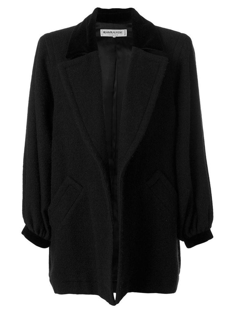 Yves Saint Laurent Pre-Owned open front coat - Black