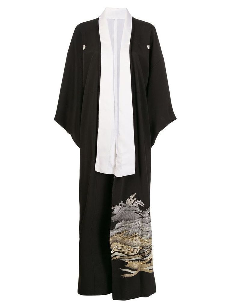 A.N.G.E.L.O. Vintage Cult 1970's kimono long coat - Black