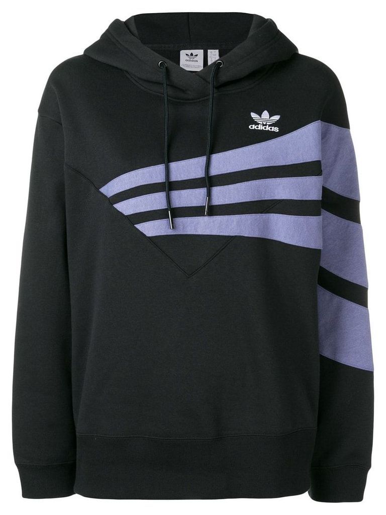 Adidas logo detail hoodie - Black