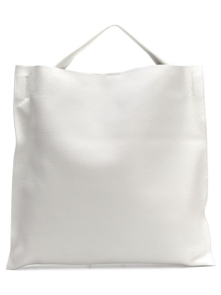 Jil Sander grained tote bag - White