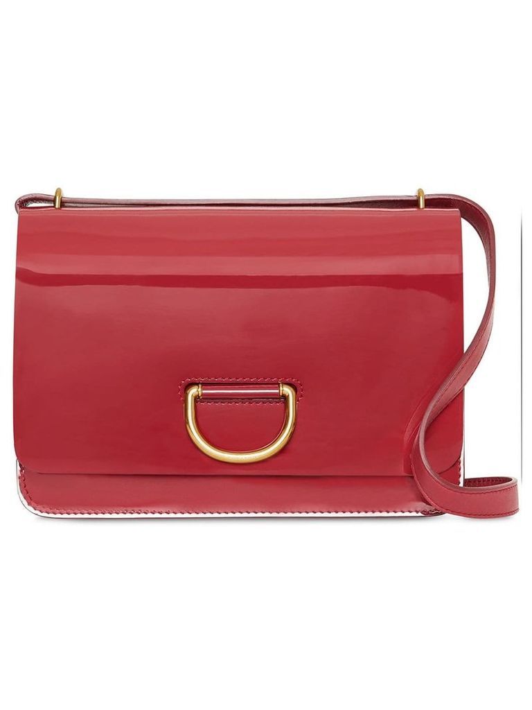 Burberry The Medium Patent Leather D-ring Bag - Red