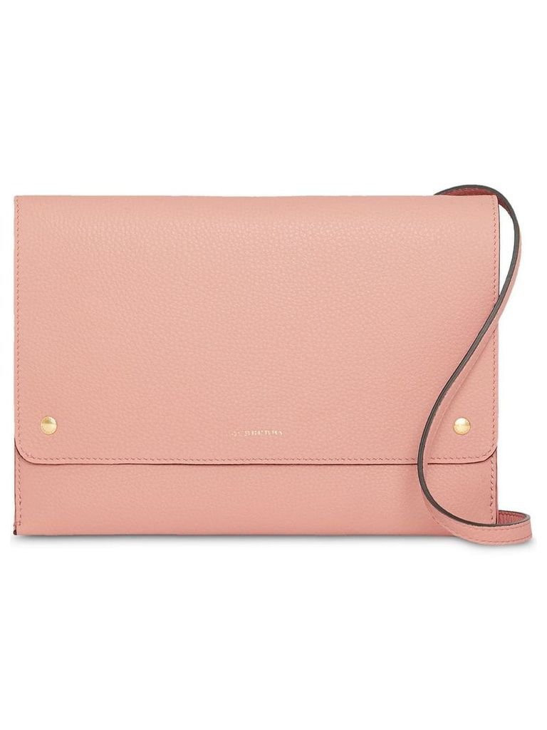 Burberry Leather Pouch with Detachable Strap - Pink