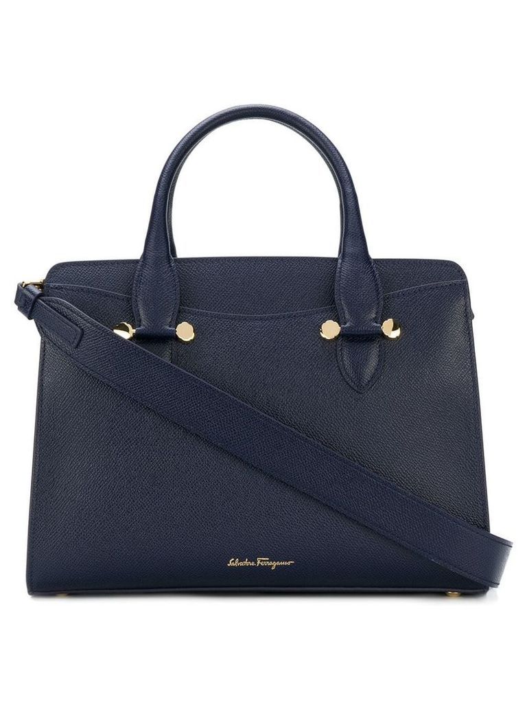 Salvatore Ferragamo Small Double Handle bag - Blue