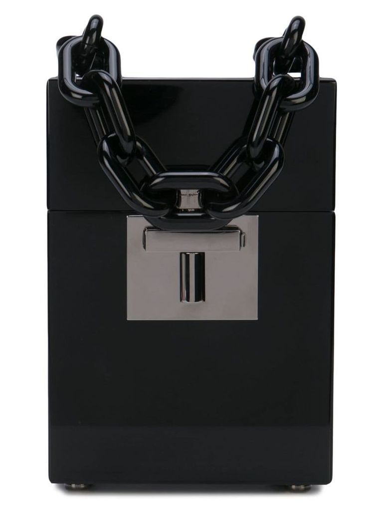 Oscar de la Renta Alibi box top handle bag - Black