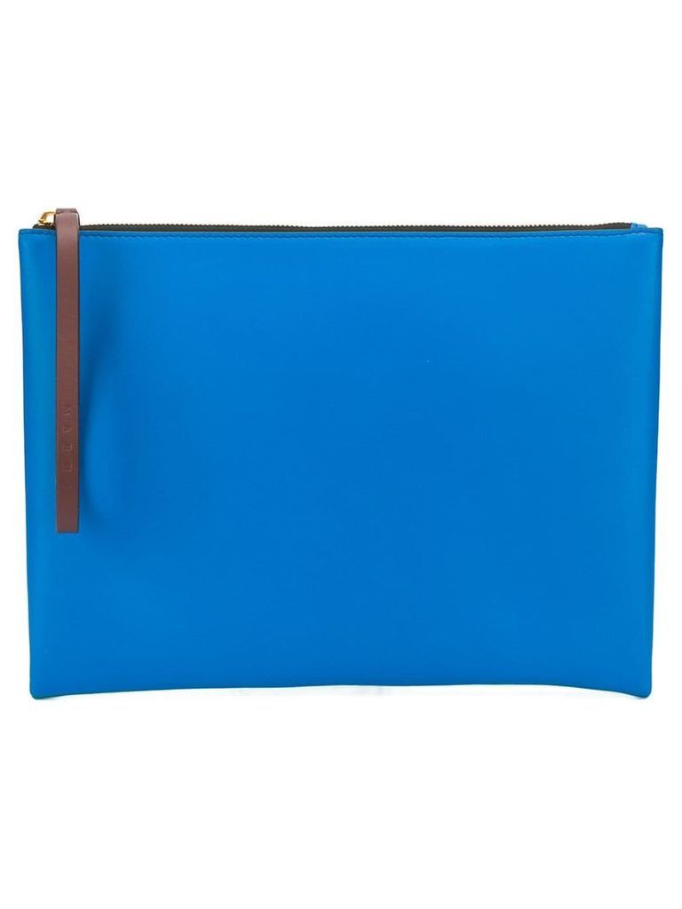 Marni colour-block clutch - Blue